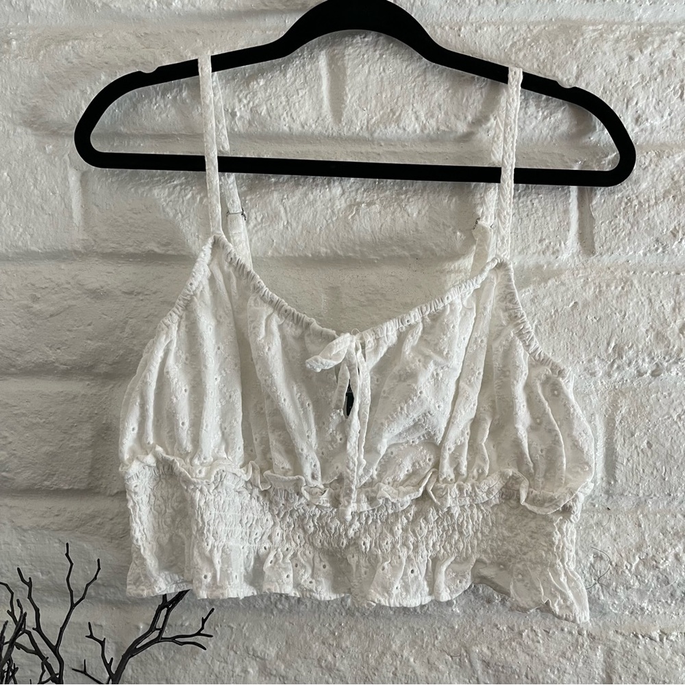 wild fable cropped peplum tank top